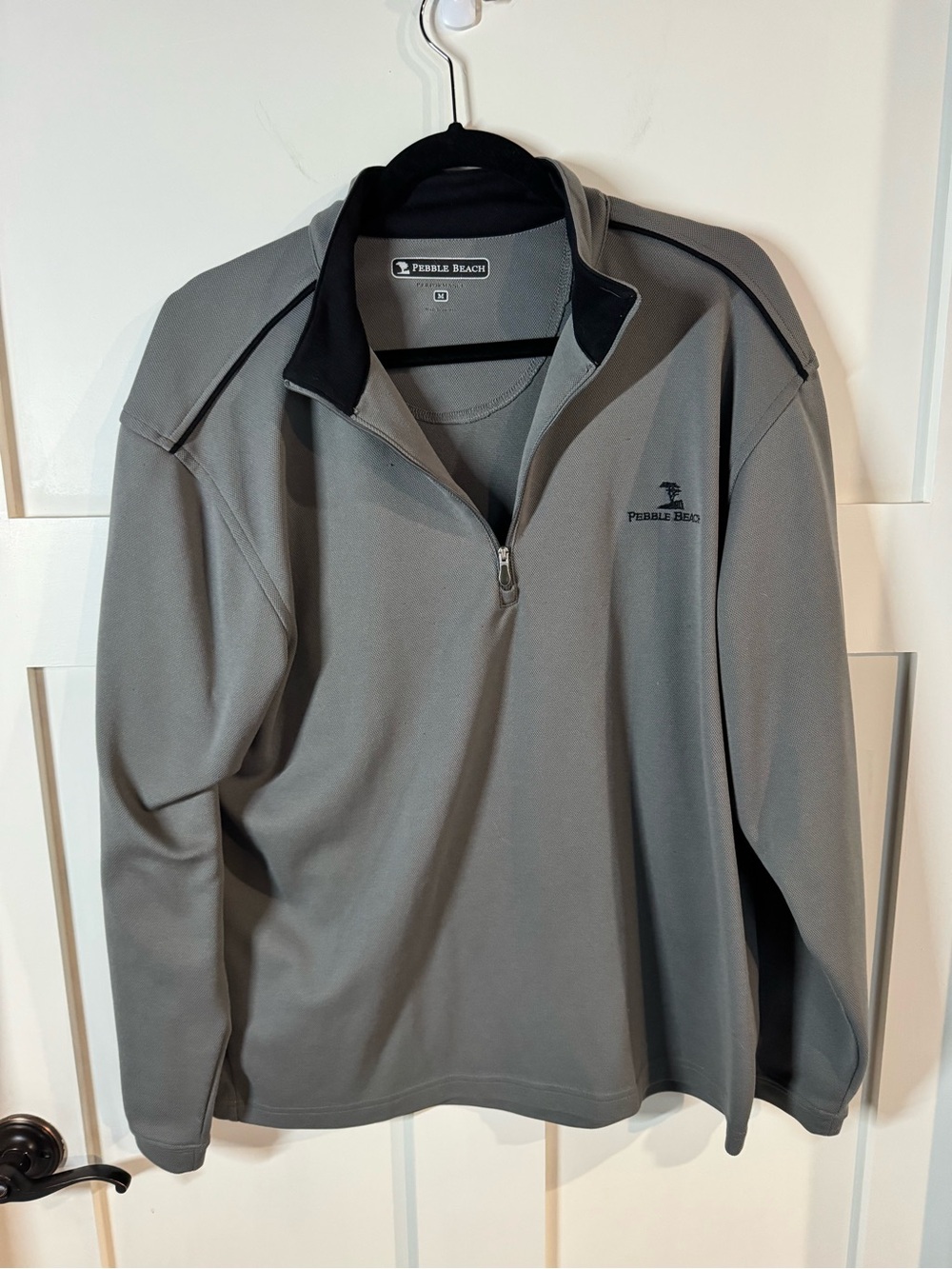 Pebble Beach Men's Grey Half-Zip Performance Pullover